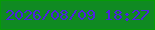 文字の大きさ：1、枠の色：059b07、背景の色：0f8a22、文字の色：4c21df 無料ブログパーツのブログ時計
