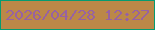 文字の大きさ：1、枠の色：059b71、背景の色：bb8848、文字の色：9762a2 無料ブログパーツのブログ時計