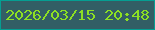 文字の大きさ：2、枠の色：059e92、背景の色：325e65、文字の色：8de023 無料ブログパーツのブログ時計