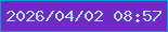 文字の大きさ：2、枠の色：05a0c9、背景の色：7029c9、文字の色：b2e4f0 無料ブログパーツのブログ時計