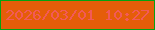 文字の大きさ：5、枠の色：05a111、背景の色：e55d09、文字の色：f25a58 無料ブログパーツのブログ時計