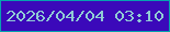 文字の大きさ：3、枠の色：05a3af、背景の色：3b09ba、文字の色：90ccd4 無料ブログパーツのブログ時計