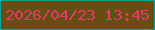 文字の大きさ：3、枠の色：05a498、背景の色：684d12、文字の色：e13c69 無料ブログパーツのブログ時計