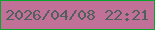 文字の大きさ：1、枠の色：05a62a、背景の色：c17198、文字の色：4f605d 無料ブログパーツのブログ時計