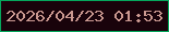 文字の大きさ：2、枠の色：05a75c、背景の色：19030b、文字の色：ca9890 無料ブログパーツのブログ時計