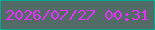 文字の大きさ：2、枠の色：05a795、背景の色：526b66、文字の色：e234f8 無料ブログパーツのブログ時計