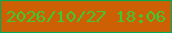 文字の大きさ：3、枠の色：05a951、背景の色：cd6005、文字の色：42c731 無料ブログパーツのブログ時計