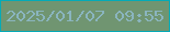 文字の大きさ：2、枠の色：05abb7、背景の色：709571、文字の色：8ab5bf 無料ブログパーツのブログ時計