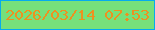 文字の大きさ：1、枠の色：05abee、背景の色：76e07b、文字の色：ed9120 無料ブログパーツのブログ時計