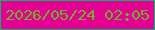 文字の大きさ：4、枠の色：05b66c、背景の色：e60195、文字の色：6db325 無料ブログパーツのブログ時計