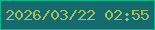 文字の大きさ：2、枠の色：05b887、背景の色：146a6c、文字の色：a5be65 無料ブログパーツのブログ時計