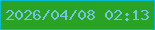 文字の大きさ：4、枠の色：05bad4、背景の色：2aa325、文字の色：74c5df 無料ブログパーツのブログ時計