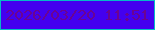 文字の大きさ：5、枠の色：05bbc7、背景の色：4400ef、文字の色：6b0392 無料ブログパーツのブログ時計
