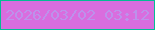 文字の大きさ：5、枠の色：05bc94、背景の色：d96dde、文字の色：bd91eb 無料ブログパーツのブログ時計