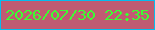 文字の大きさ：1、枠の色：05bdee、背景の色：c05b72、文字の色：3cff31 無料ブログパーツのブログ時計