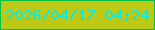 文字の大きさ：3、枠の色：05be45、背景の色：bcca16、文字の色：03ece8 無料ブログパーツのブログ時計