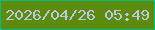 文字の大きさ：2、枠の色：05be7d、背景の色：5d8b0e、文字の色：bcc9da 無料ブログパーツのブログ時計