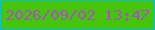文字の大きさ：2、枠の色：05c0d1、背景の色：46c407、文字の色：a851c4 無料ブログパーツのブログ時計