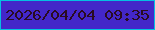 文字の大きさ：3、枠の色：05c0e2、背景の色：4327c9、文字の色：2a0b22 無料ブログパーツのブログ時計