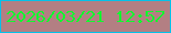 文字の大きさ：2、枠の色：05c2e9、背景の色：b37f83、文字の色：10fd2e 無料ブログパーツのブログ時計