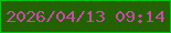 文字の大きさ：2、枠の色：05c316、背景の色：246102、文字の色：ca49a9 無料ブログパーツのブログ時計