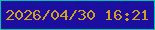 文字の大きさ：1、枠の色：05c3aa、背景の色：1c0e9e、文字の色：d49e25 無料ブログパーツのブログ時計