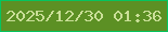 文字の大きさ：3、枠の色：05c45f、背景の色：5c9024、文字の色：cadf98 無料ブログパーツのブログ時計