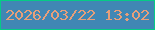 文字の大きさ：5、枠の色：05cb86、背景の色：4087b4、文字の色：e79f7a 無料ブログパーツのブログ時計