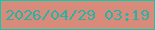 文字の大きさ：2、枠の色：05cdae、背景の色：d98b7b、文字の色：27b2a6 無料ブログパーツのブログ時計