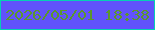 文字の大きさ：5、枠の色：05d0b4、背景の色：6152fb、文字の色：5b962d 無料ブログパーツのブログ時計