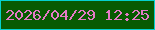 文字の大きさ：5、枠の色：05d0ce、背景の色：085a02、文字の色：e57ac7 無料ブログパーツのブログ時計