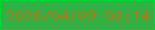 文字の大きさ：3、枠の色：05d437、背景の色：33b045、文字の色：a97d1a 無料ブログパーツのブログ時計