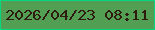 文字の大きさ：4、枠の色：05d682、背景の色：529f54、文字の色：2f1a10 無料ブログパーツのブログ時計