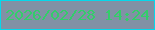 文字の大きさ：3、枠の色：05d8eb、背景の色：8191a5、文字の色：33cd6a 無料ブログパーツのブログ時計