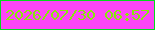 文字の大きさ：4、枠の色：05d91e、背景の色：fd45f7、文字の色：88e80b 無料ブログパーツのブログ時計