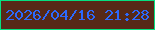 文字の大きさ：4、枠の色：05e081、背景の色：562918、文字の色：2c69fd 無料ブログパーツのブログ時計