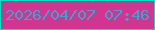 文字の大きさ：3、枠の色：05e0c2、背景の色：d13590、文字の色：3ea1d0 無料ブログパーツのブログ時計