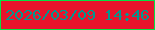 文字の大きさ：2、枠の色：05e144、背景の色：e8142c、文字の色：009890 無料ブログパーツのブログ時計
