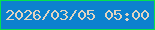 文字の大きさ：4、枠の色：05e14f、背景の色：0c81ce、文字の色：e3d4c0 無料ブログパーツのブログ時計