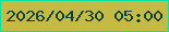 文字の大きさ：4、枠の色：05e2a3、背景の色：c4ba44、文字の色：0f4331 無料ブログパーツのブログ時計