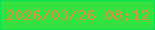 文字の大きさ：2、枠の色：05e44e、背景の色：34e140、文字の色：dd9340 無料ブログパーツのブログ時計