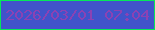 文字の大きさ：5、枠の色：05e759、背景の色：4153ca、文字の色：8b42b3 無料ブログパーツのブログ時計
