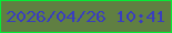 文字の大きさ：5、枠の色：05ea36、背景の色：607f42、文字の色：393ebe 無料ブログパーツのブログ時計