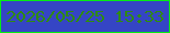 文字の大きさ：4、枠の色：05ec15、背景の色：3545c5、文字の色：2f8b10 無料ブログパーツのブログ時計