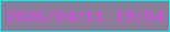 文字の大きさ：3、枠の色：05f5ec、背景の色：8c7c9a、文字の色：d945e4 無料ブログパーツのブログ時計