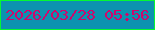 文字の大きさ：4、枠の色：05f733、背景の色：0c92b0、文字の色：ce076c 無料ブログパーツのブログ時計
