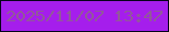 文字の大きさ：2、枠の色：06021a、背景の色：a51eec、文字の色：92589a 無料ブログパーツのブログ時計