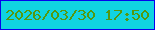 文字の大きさ：1、枠の色：0602ed、背景の色：10d4e1、文字の色：549810 無料ブログパーツのブログ時計