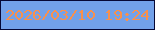 文字の大きさ：2、枠の色：060835、背景の色：72a1e9、文字の色：f9904c 無料ブログパーツのブログ時計