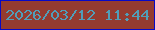 文字の大きさ：2、枠の色：0609c7、背景の色：943b30、文字の色：509eb9 無料ブログパーツのブログ時計